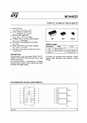 DataSheet M74HC27 pdf